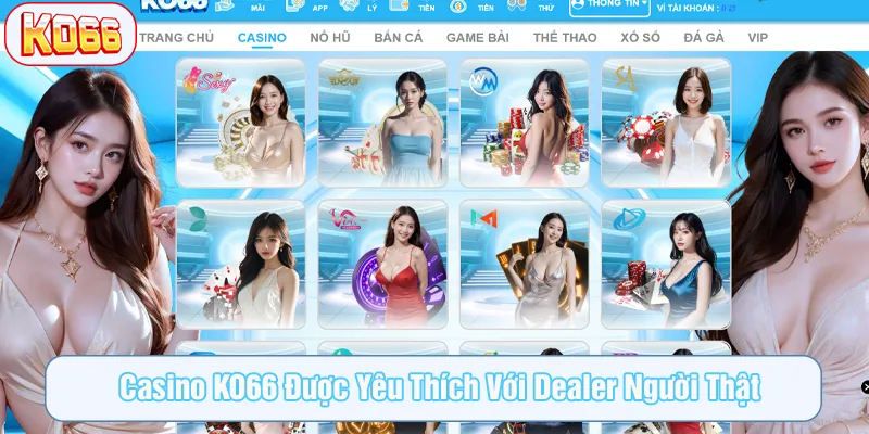 Casino KO66 được yêu thích và đánh giá cao