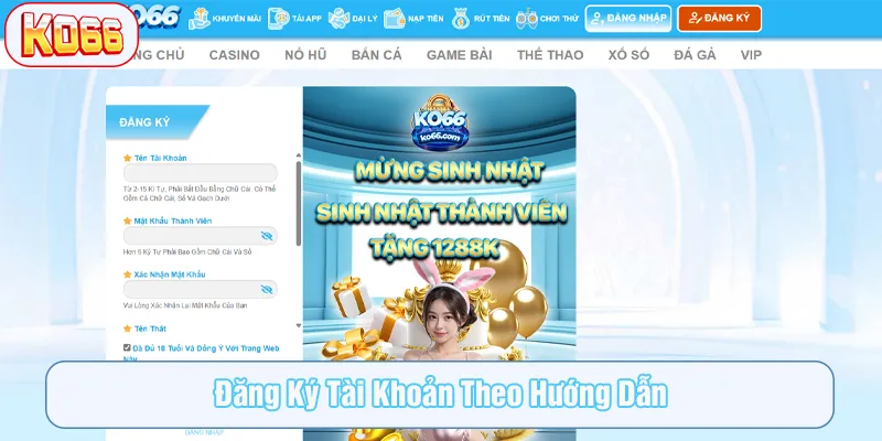 Làm theo hướng dẫn của nhà cái KO66 để tham gia vào trang này