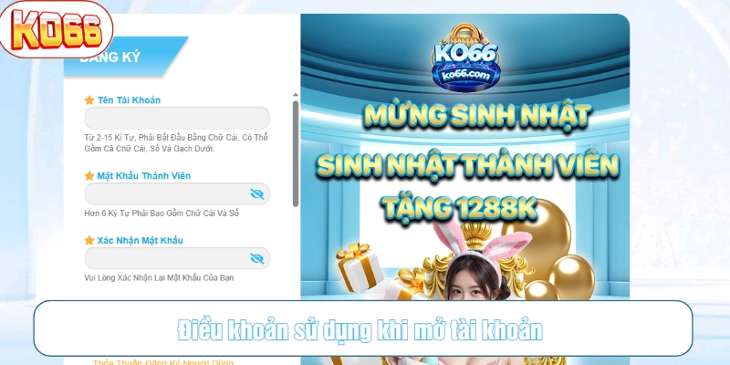 Mỗi người chơi khi tham gia KO66 đều cần thực hiện đăng ký tài khoản