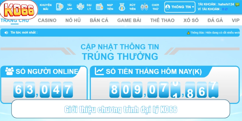 Đại lý KO66 là chương trình hợp tác giữa nhà cái và những đối tác kinh doanh